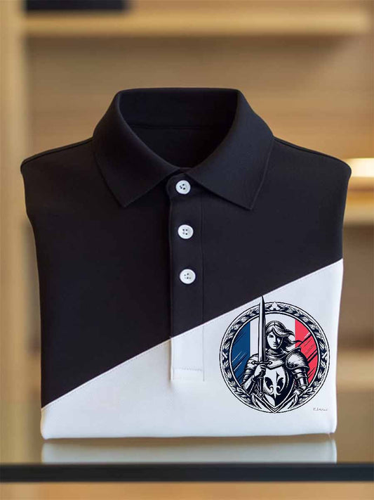 Polo Décontracté À Imprimé Jeanne D'arc Vintage