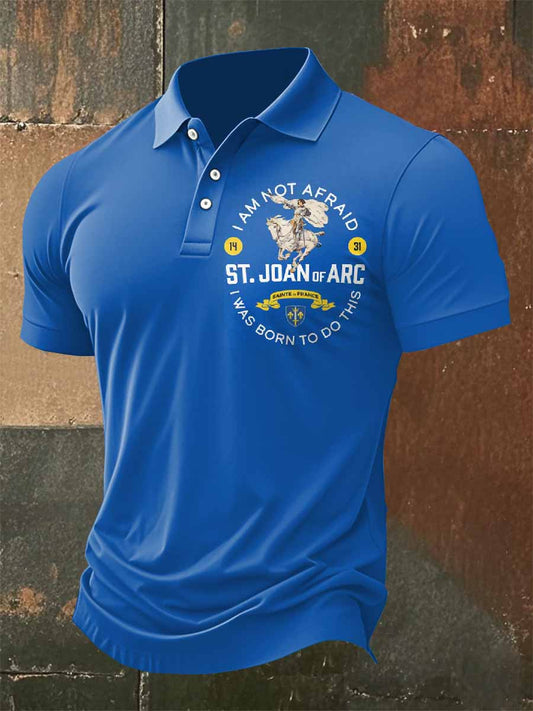 Polo Décontracté À Imprimé Jeanne D'arc Vintage