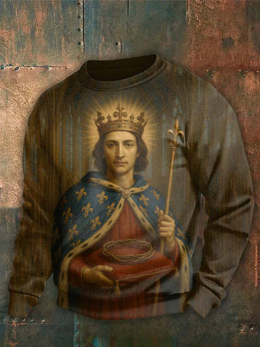 Sweat Décontracté Vintage Du Roi Français Louis Ix