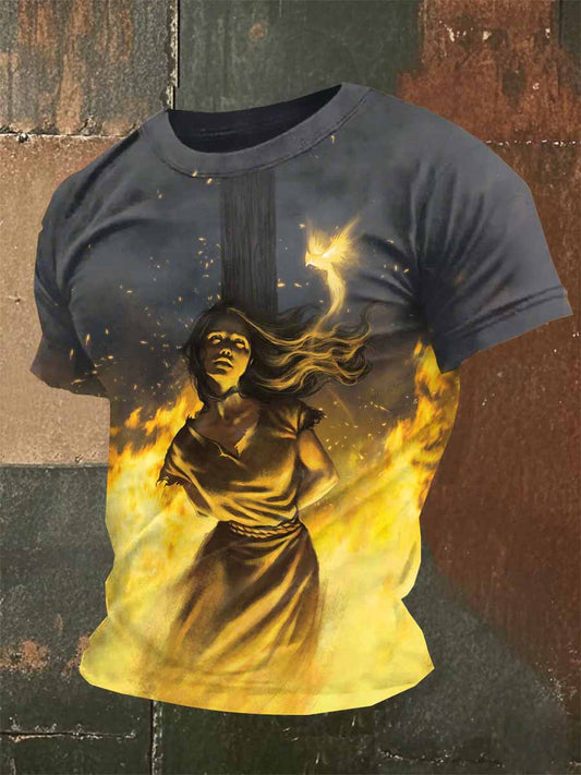 Sweat-shirt Décontracté À Imprimé Vintage Jeanne D'arc