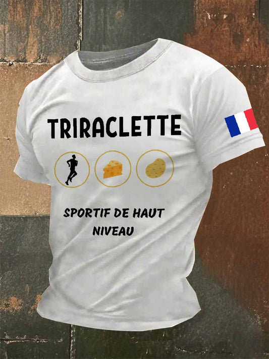 T-Shirt Décontracté À Imprimé Cuisine Française Vintage