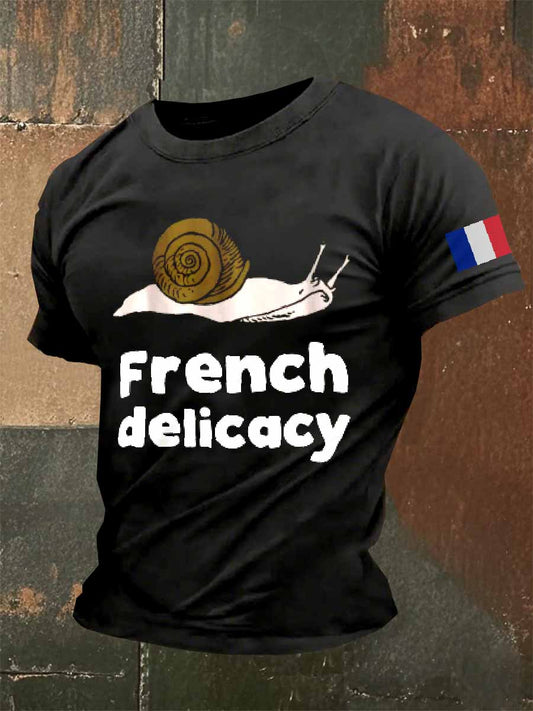 T-Shirt Décontracté À Imprimé Cuisine Française Vintage