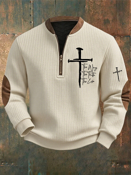 Sweat-shirt décontracté Vintage Art Faith pour hommes