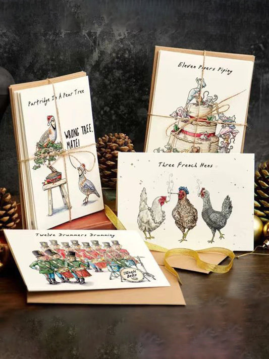 Douze jours d'ensemble de carte de Noël
