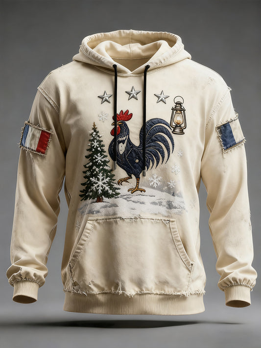 Sweat à capuche décontracté Vintage French Flag Ricard pour homme