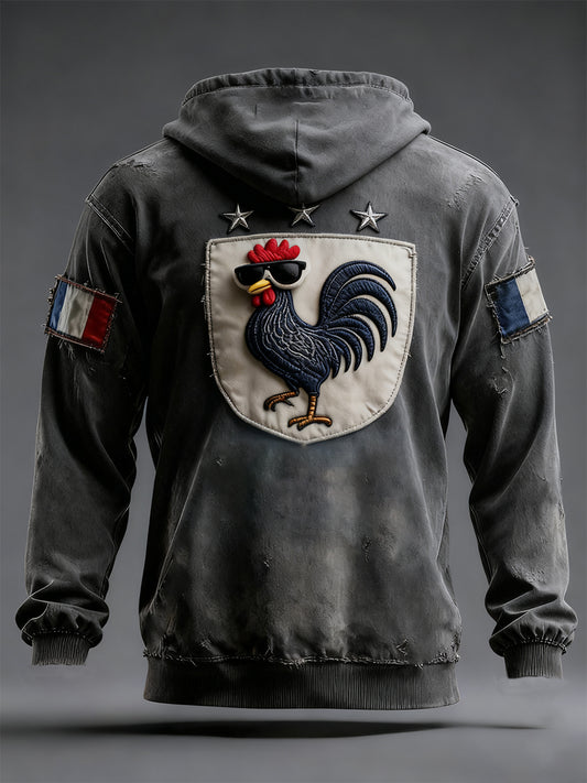 Sweat à capuche décontracté Vintage French Flag Ricard pour homme