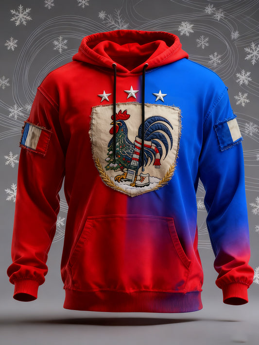 Sweat à capuche décontracté Vintage French Flag Ricard pour homme