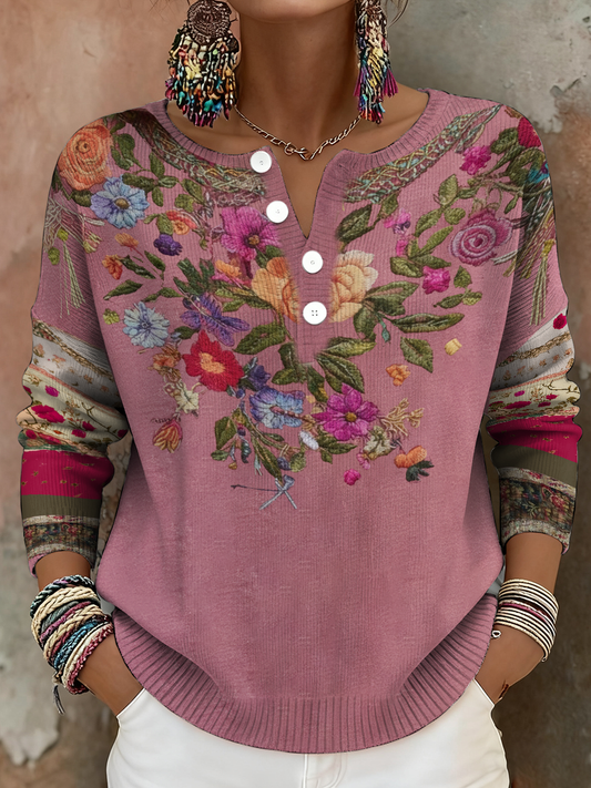 Sensibilisation au cancer du sein des femmes Floral Art Imprimé Tops