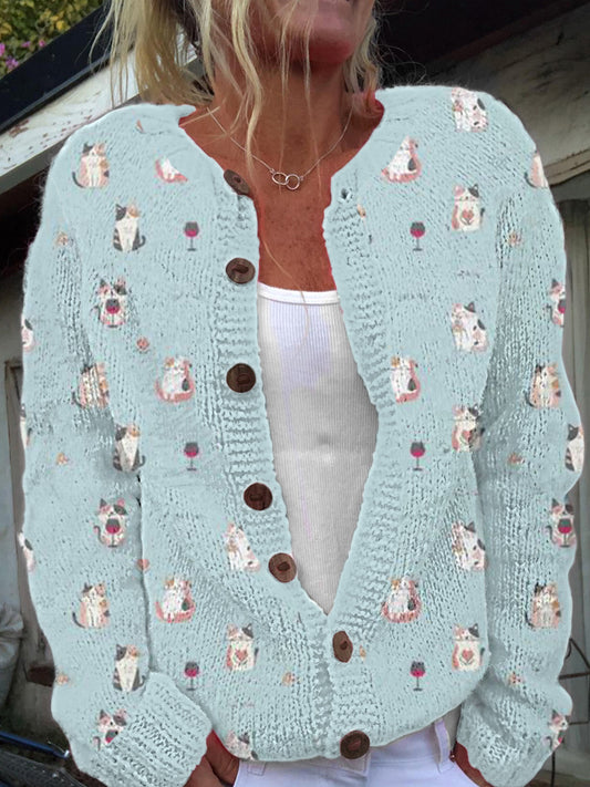 Veste Femme Imprimé Animal Style Cardigan