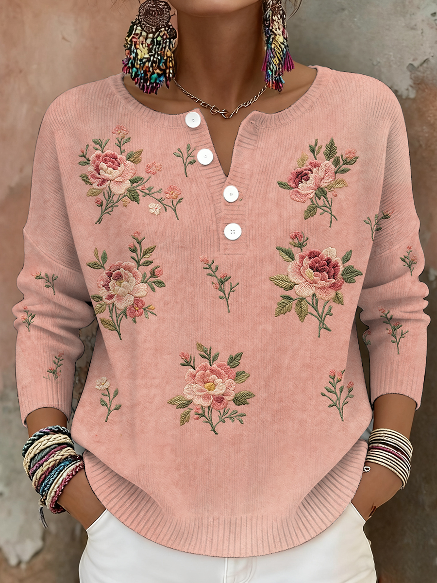 Sensibilisation au cancer du sein des femmes Floral Art Imprimé Tops