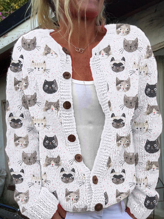 Veste Femme Imprimé Animal Style Cardigan