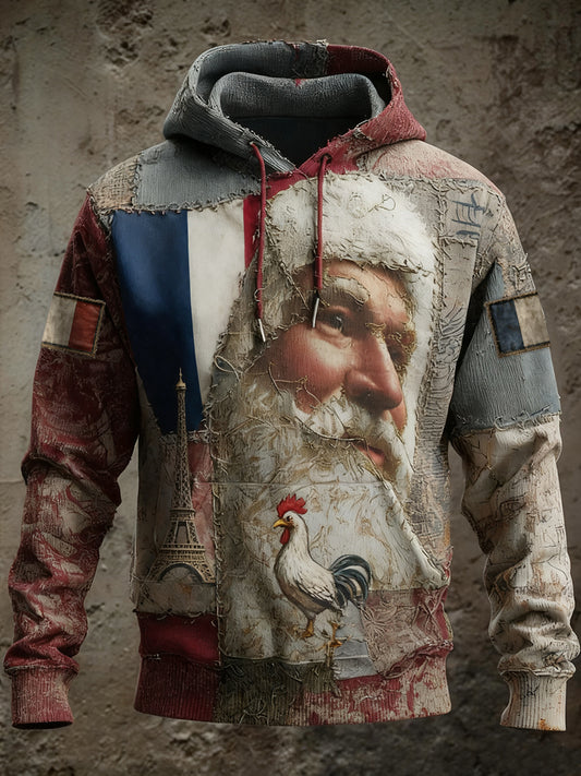 Sweat à capuche de Noël pour hommes avec poche