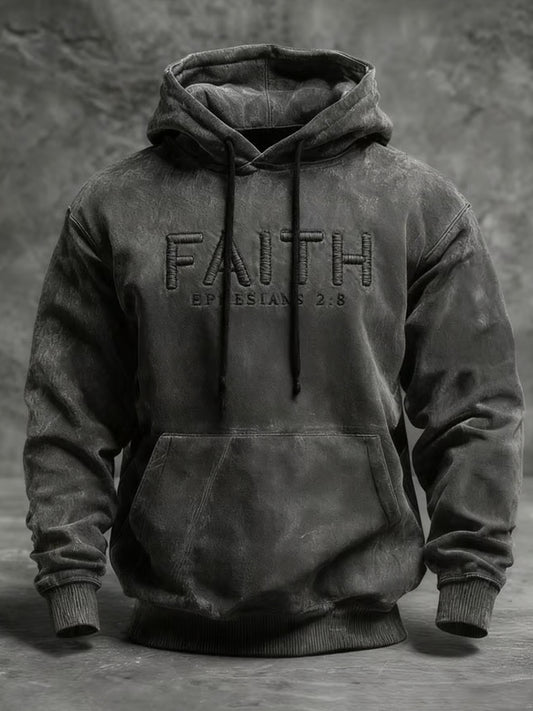 Sweat à capuche décontracté Vintage Art Faith pour hommes
