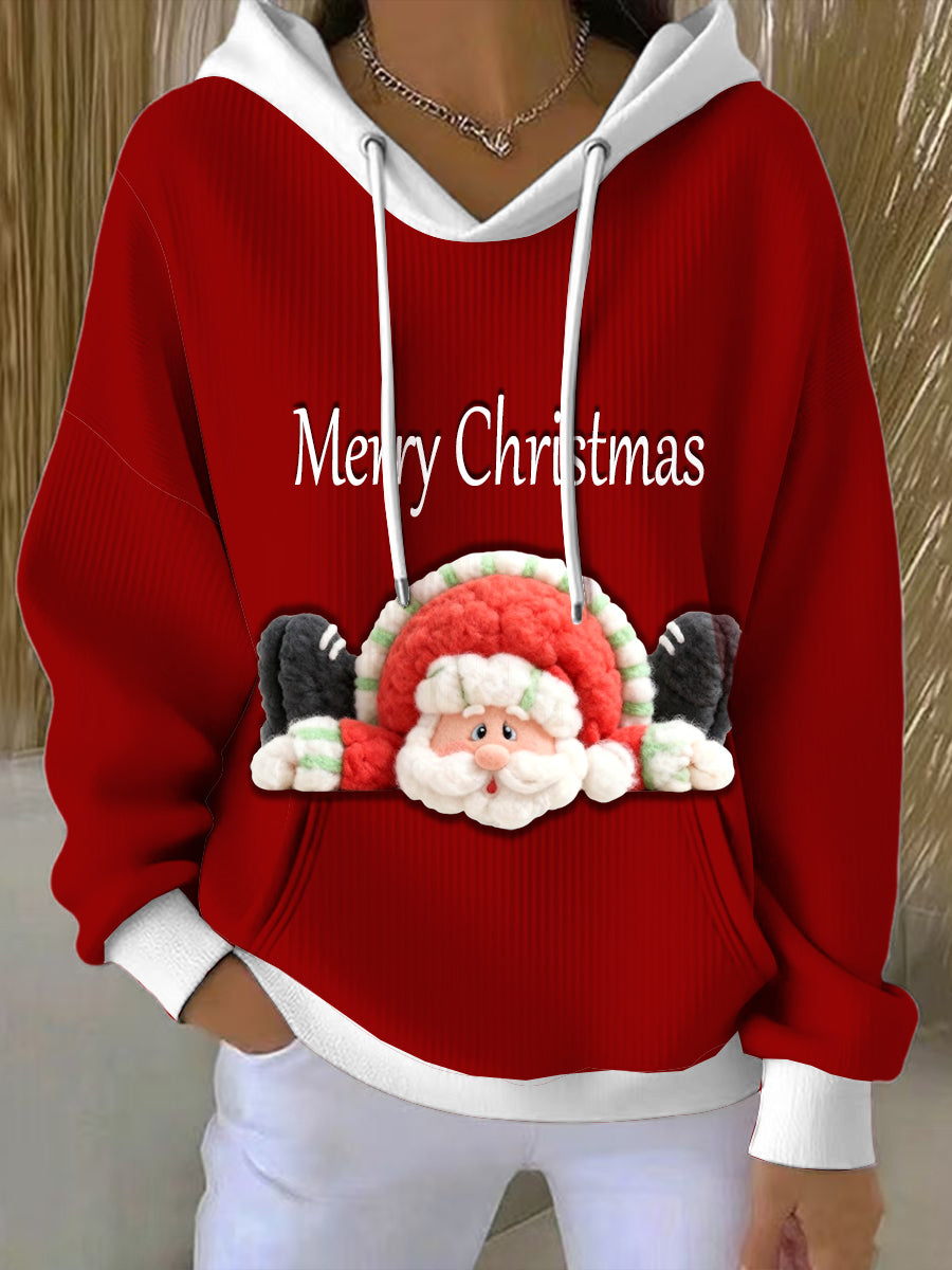 Sweat-shirt Femme Rouge Imprimé De Noël