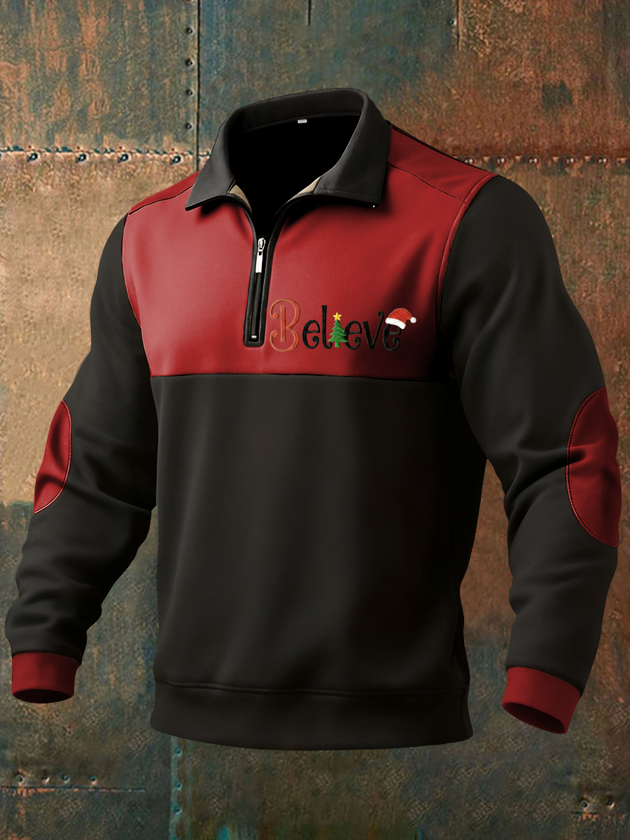 Funny Christmas Believe Sweat-shirt imprimé pour hommes