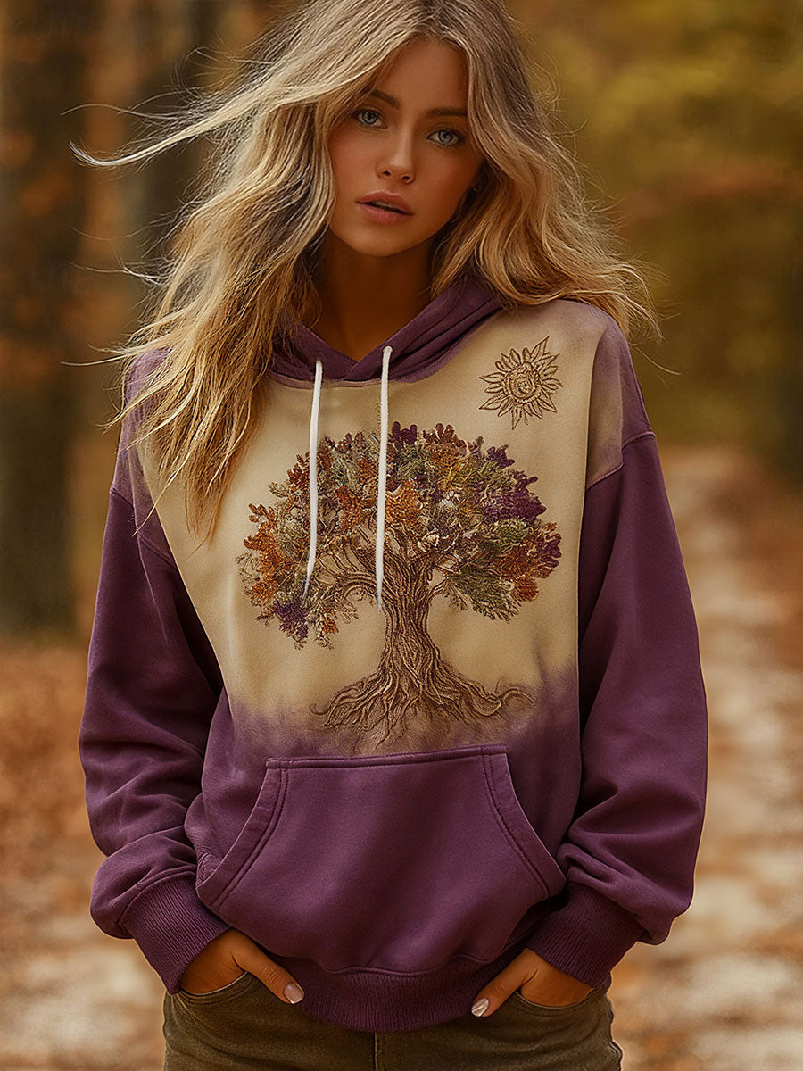 Chandails à capuchon Tree of Life Femme