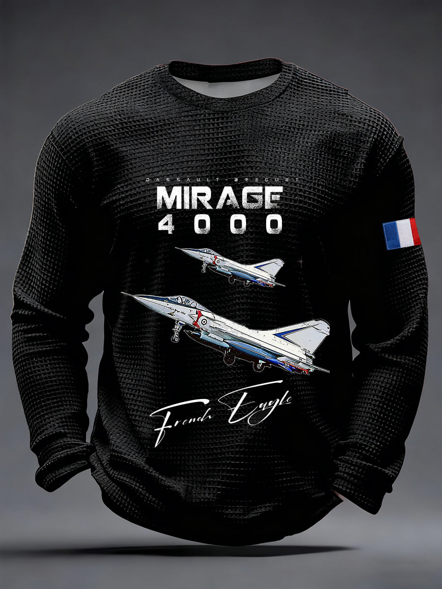 T-shirt à manches longues Dassault Mirage 4000 Waffle Homme