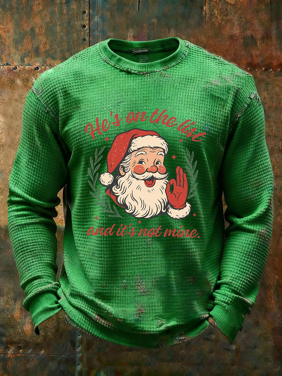 T-shirt décontracté imprimé gaufré Christmas FDT pour hommes