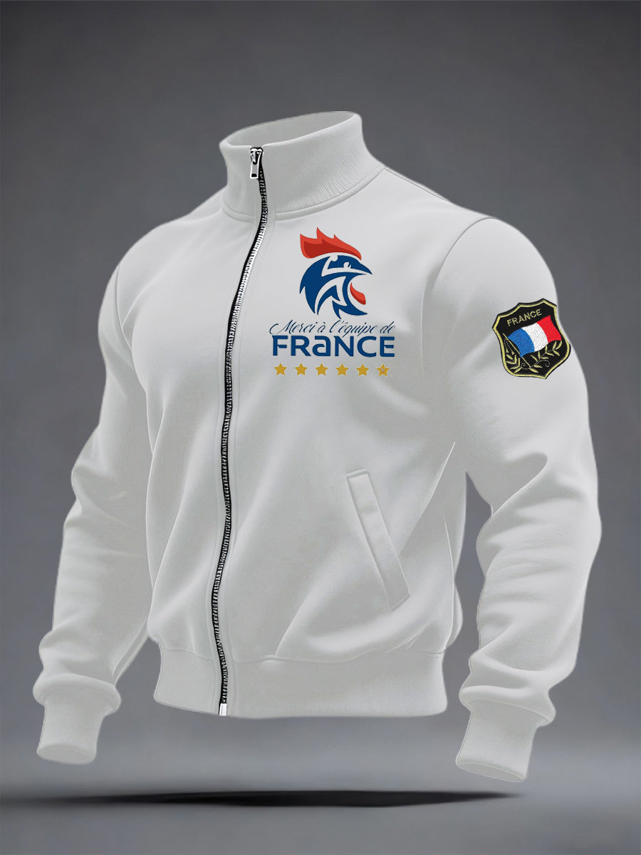 Chandail à capuchon Le Coq Gaulois Du Drapeau Français Homme