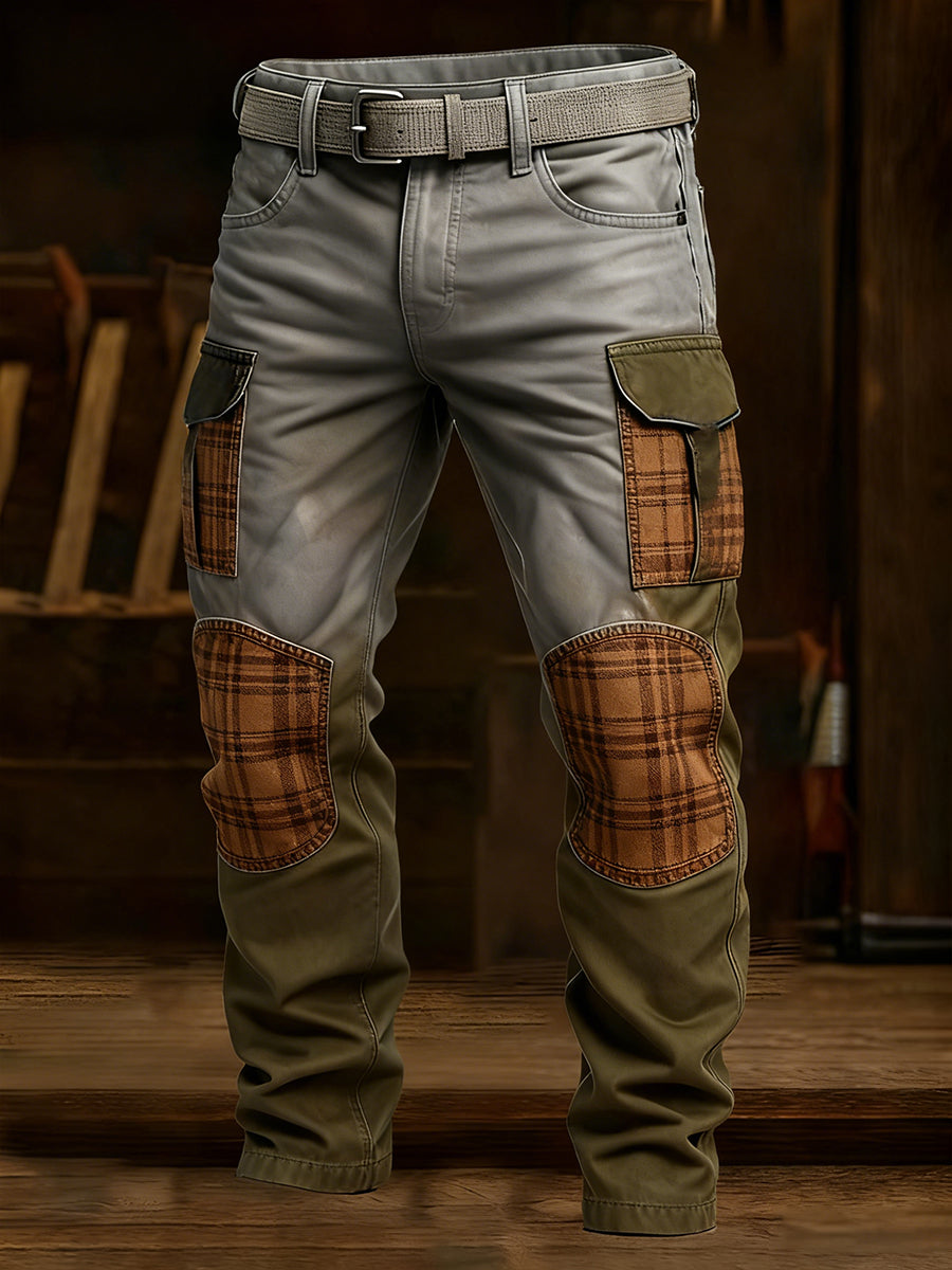 Pantalon de travail décontracté de style d'affaires rétro pour hommes