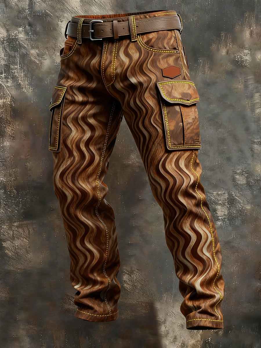 Pantalon de travail décontracté de style d'affaires rétro pour hommes