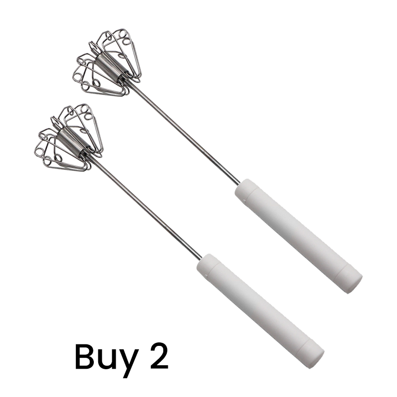 🔥50% OFF🔥Stainless Steel Semi-Automatic Hand Egg Beater🍳🥚No Electricity Effortless Whipping