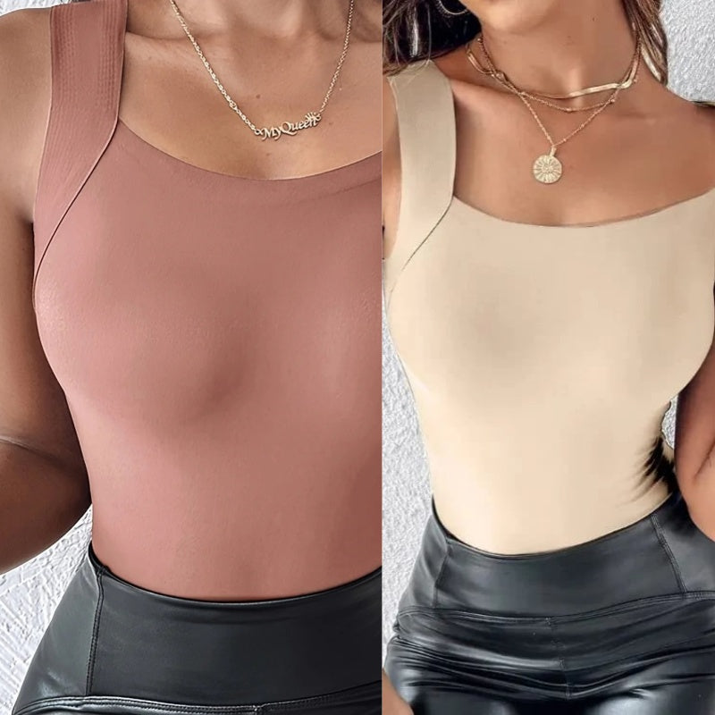 Women’s Thermal U-Neck Top with Built-In Bra💗No Bra Needed! Warm & Cozy