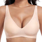 💗55% OFF⚡50K+ SOLD💕 Jelly Wireless Womens Comfortable Wireless Bras Push Up Bralettes Seamless Tshirts Bras Deep V Everyday Bras