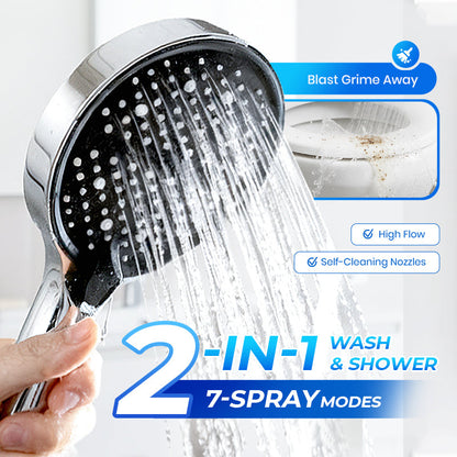 🔥Hot Sale 🚿Adjustable High-Pressure Rain Shower💧Saves 68% water, high pressure without wastage