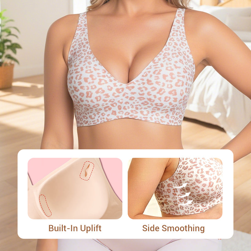 💗Special Price £9.99!⚡50K+ SOLD!!💕Womens Comfortable Wireless Bras Push Up Bralettes Seamless Tshirts Bras Deep V Everyday Bras