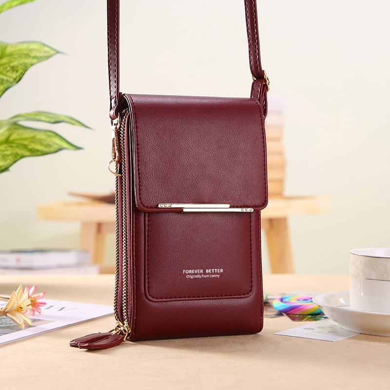 🏆ONLY ￡11.99!!👜📱 Simple and elegant women's touchscreen crossbody phone wallet