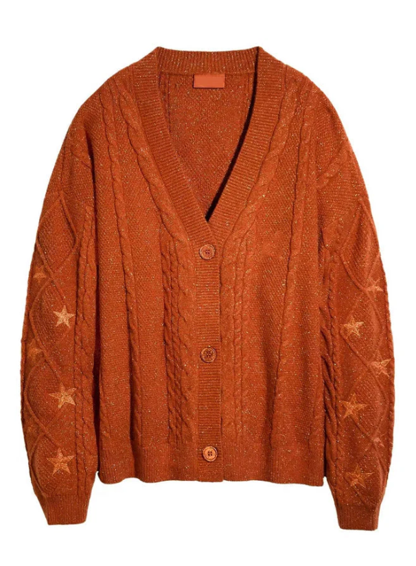 Cardigan boutonné en tricot pour femm