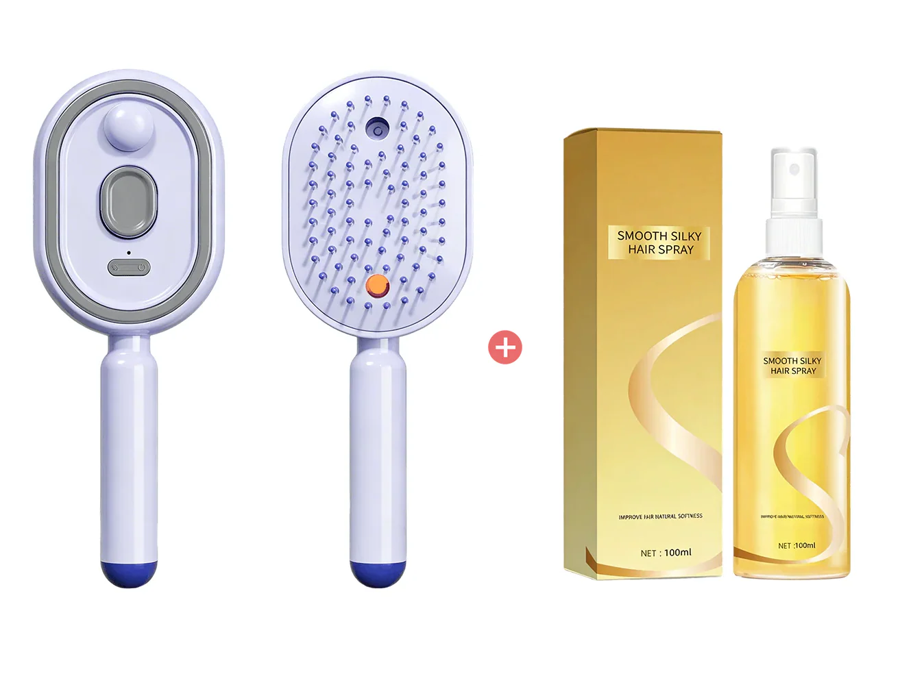📢📢50 %  OFF !! ⏰Electric Spray & Massage Hair Brush✨🔥