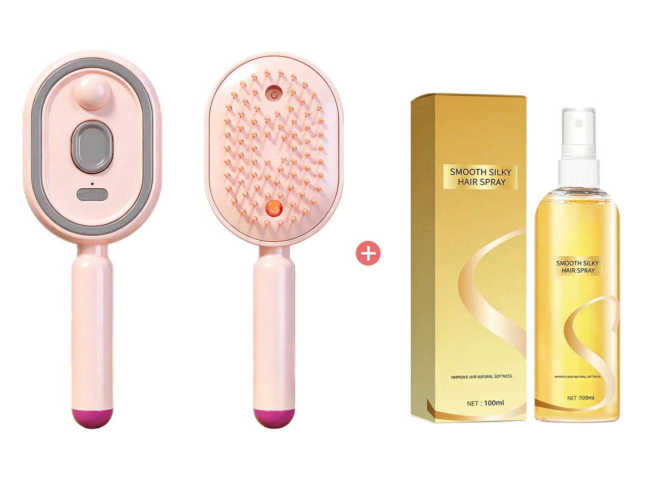 📢📢50 %  OFF !! ⏰Electric Spray & Massage Hair Brush✨🔥