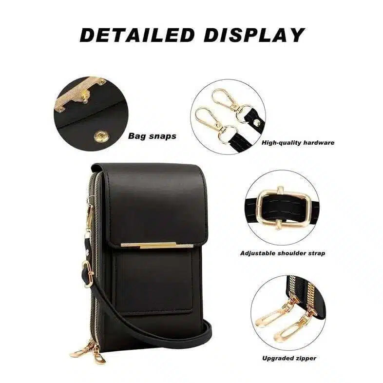 🏆ONLY ￡11.99!!👜📱 Simple and elegant women's touchscreen crossbody phone wallet