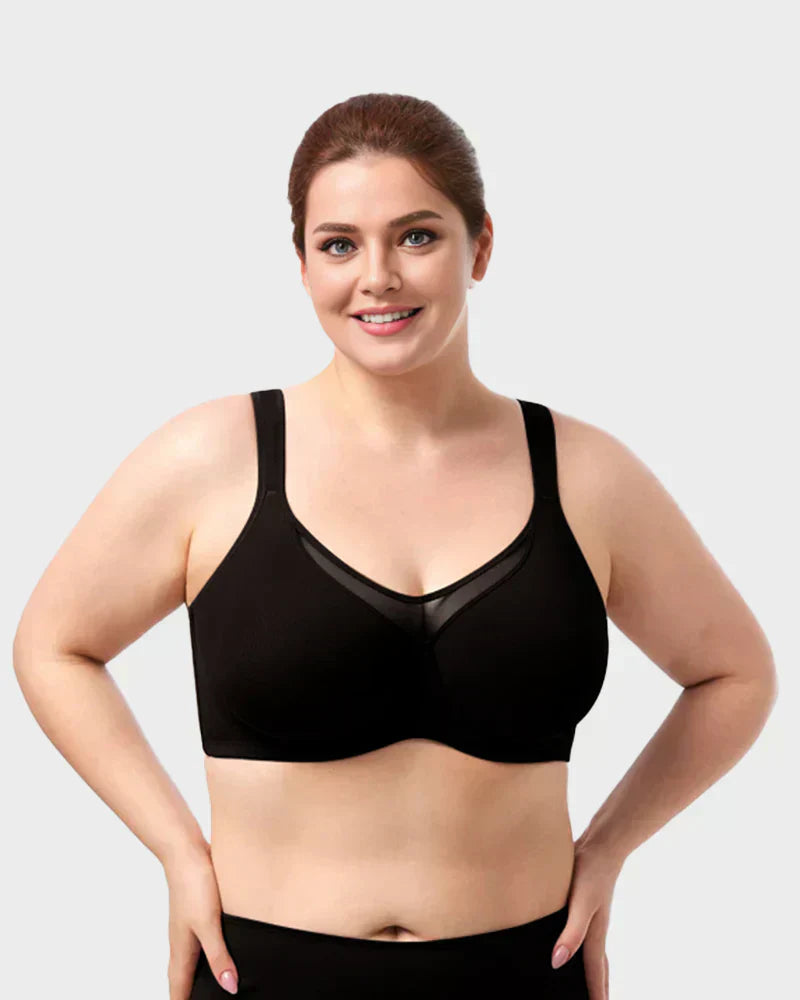 🏆 Summer Special Price £13.9 ! 💐Women's Elegant Sheer Full Coverage Plus Size Bra