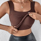 Women’s Thermal U-Neck Top with Built-In Bra💗No Bra Needed! Warm & Cozy
