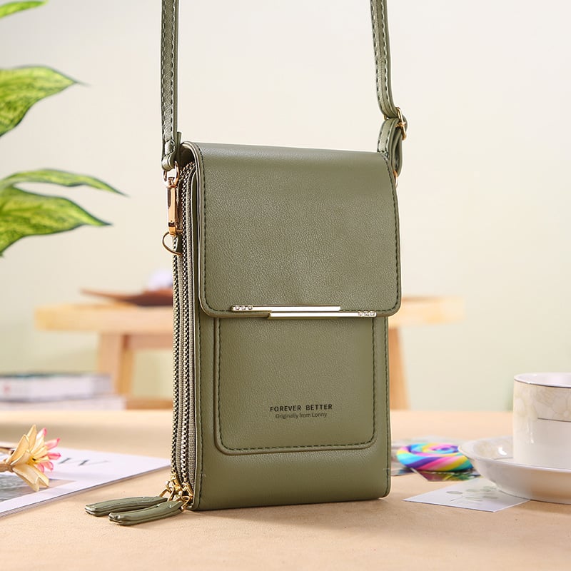 🏆ONLY ￡11.99!!👜📱 Simple and elegant women's touchscreen crossbody phone wallet