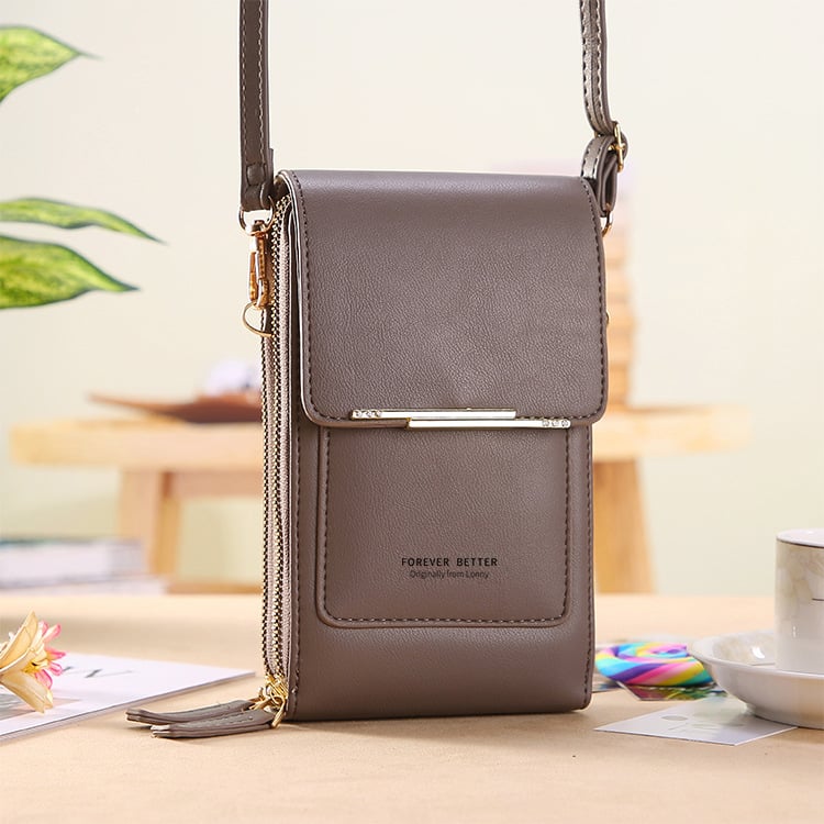 🏆ONLY ￡11.99!!👜📱 Simple and elegant women's touchscreen crossbody phone wallet