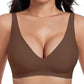 💗55% OFF⚡50K+ SOLD💕 Jelly Wireless Womens Comfortable Wireless Bras Push Up Bralettes Seamless Tshirts Bras Deep V Everyday Bras