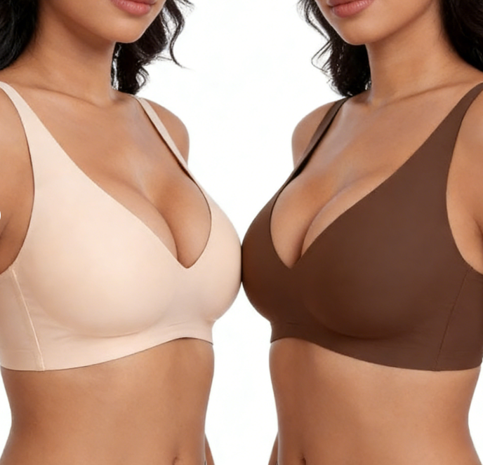 💗55% OFF⚡50K+ SOLD💕 Jelly Wireless Womens Comfortable Wireless Bras Push Up Bralettes Seamless Tshirts Bras Deep V Everyday Bras