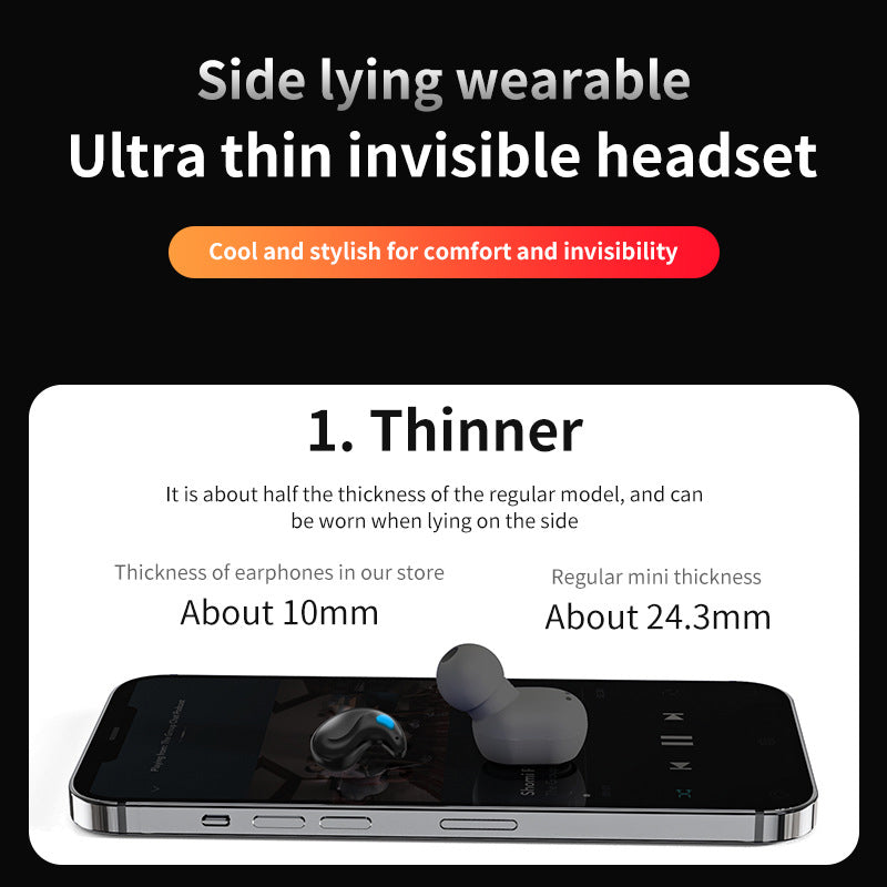 Mini Noise-Canceling Ultra-Thin Long Battery Life Sleep Earphones