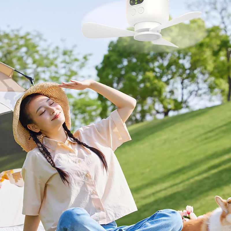 ⏳40% OFF🔥🍃Ultra-Quiet Rechargeable Ceiling Fan with LED Light🔌 | For Bedroom 😴, Kitchen 👩‍🍳 & Garage 🛠️ – UK Free shipping!