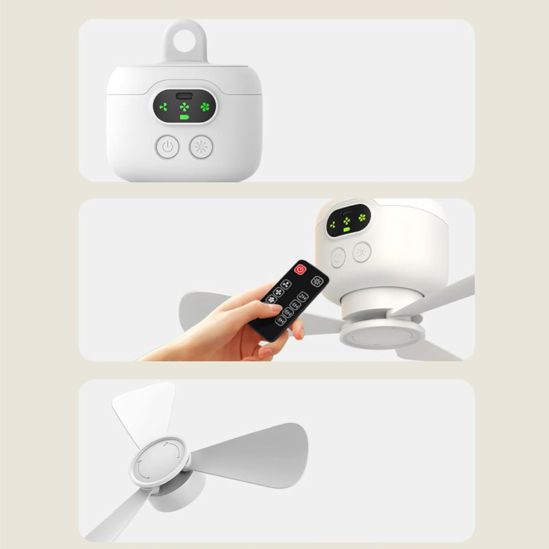 ⏳40% OFF🔥🍃Ultra-Quiet Rechargeable Ceiling Fan with LED Light🔌 | For Bedroom 😴, Kitchen 👩‍🍳 & Garage 🛠️ – UK Free shipping!