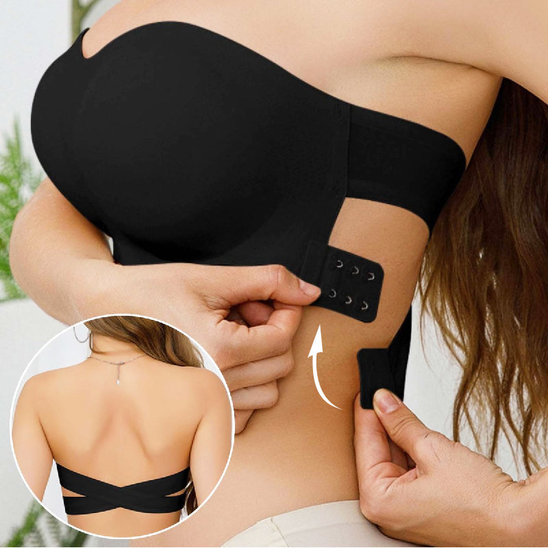 💜BUY 1 GET 1 FREE 💜Women's Non-Slip Strapless Wireless Bra with Crossover Side Closure