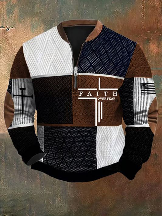 Sweat-shirt décontracté Vintage Art Faith pour hommes