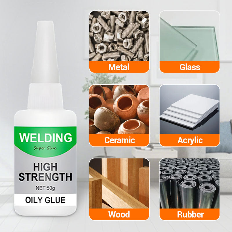 🛠️No tools. No drilling. Just glue！🔥Welding High-Strength Oily Glue