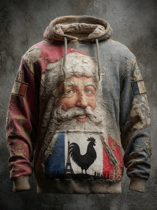 Sweat à capuche de Noël pour hommes avec poche