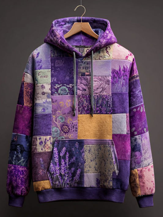 Vintage violet lavande maladie d'Alzheimer Art Casual Hoodie