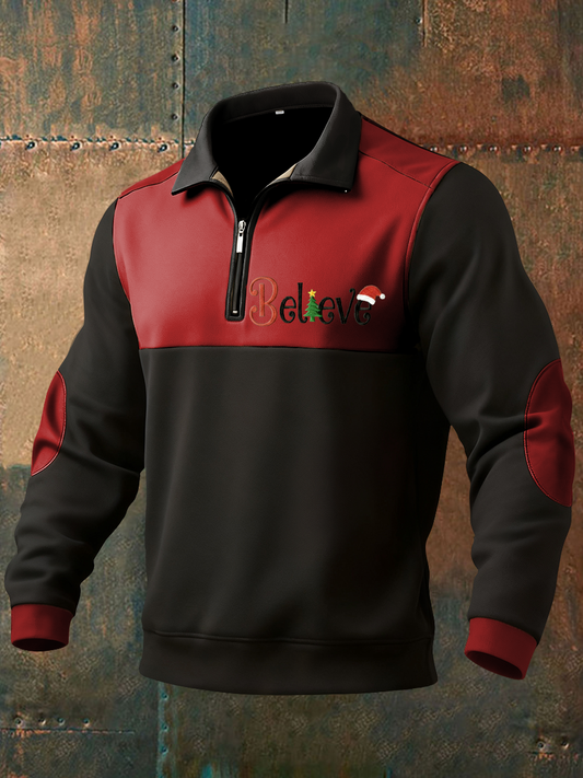 Funny Christmas Believe Sweat-shirt imprimé pour hommes